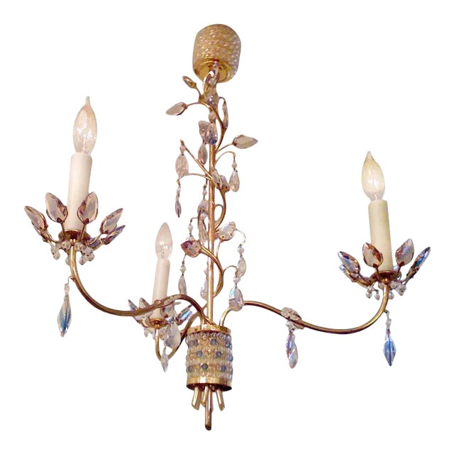 Jl Lobmeyr Colored Crystal Chandelier For Sale
