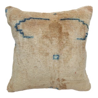 Modern Home Decor Soft Tones Oushak Rug Pillow Cover - 16'' X 16'' For Sale