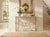 Vintage French Country Whitewashed Wrought Iron Console Table With Marble Top For Sale - Image 9 of 12