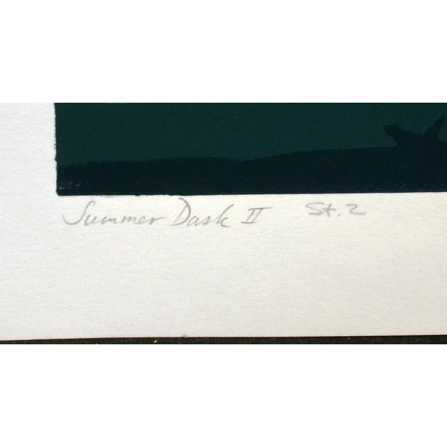 Printmaking Materials 1980s "Summer Dusk I & II St. II" Jim Boutwell Diptych Signed and Numbered Serigraph Prints - Set of 2 For Sale - Image 7 of 12