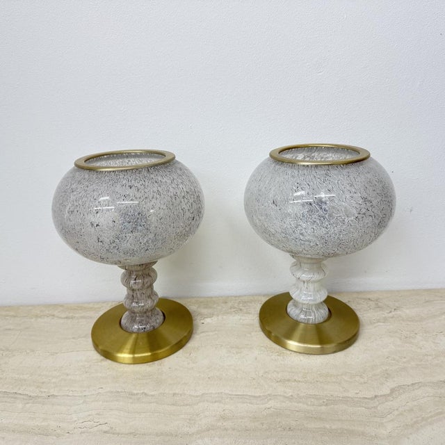 Glass Vintage German Table Lamps from Doria Leuchten, 1970s, Set of 2 For Sale - Image 7 of 18