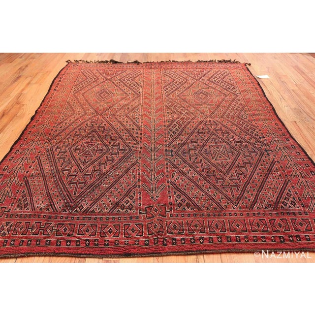 Moroccan Nazmiyal Collection Double Sided Vintage Red Berber Moroccan Rug For Sale - Image 3 of 12