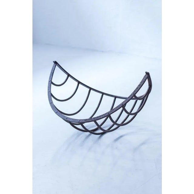 Cast iron basket or ready made sculpture. Hand made with exquisite patina. Perfcet as either basket for fire wood,...