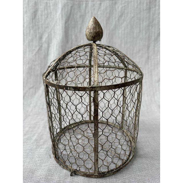 1980s Vintage Indoor Wire Birdcage Garden Cloche For Sale - Image 5 of 17