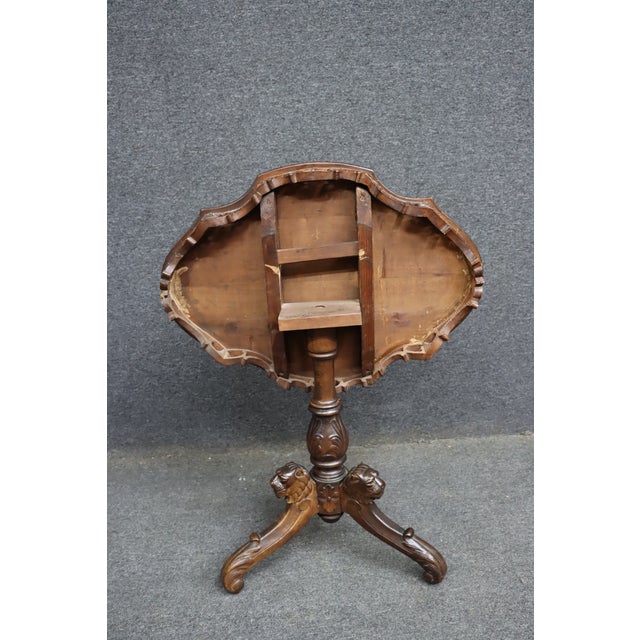 Victorian Black Forest Style Marquetry Walnut & Satinwood Occasional Table For Sale - Image 15 of 15
