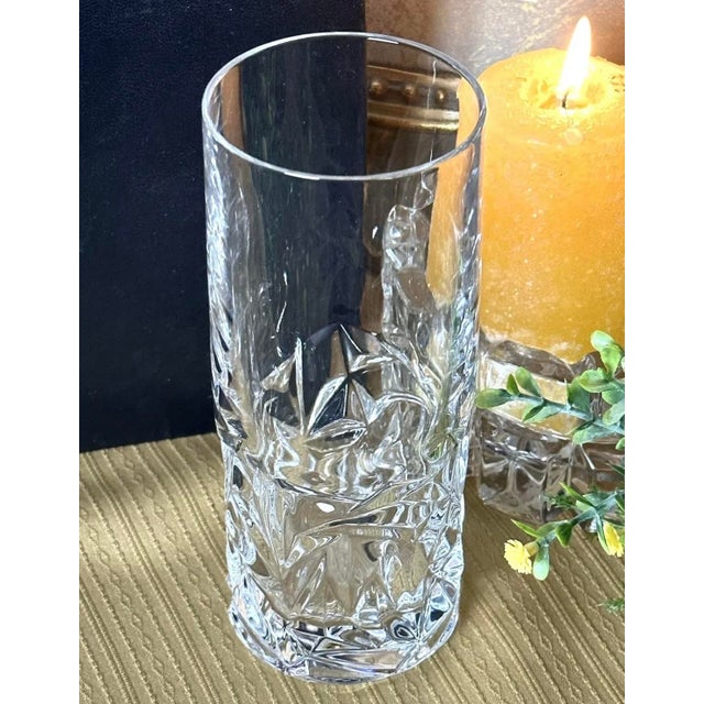 Tiffany and Co. Late 20th Century Tiffany and Co. Crystal Rock Cut Highball Glass For Sale - Image 4 of 7