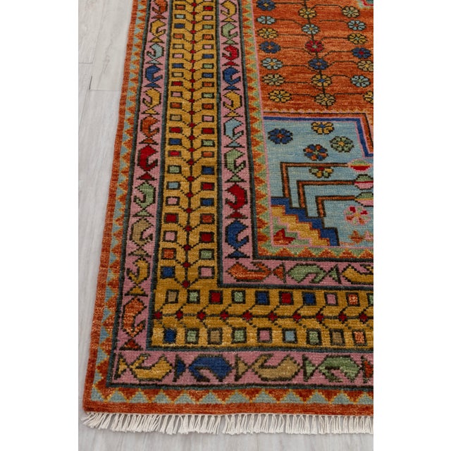 Persian 9x12Ft. Brunt Orange Persian Hand Knotted Wool Rugs For Sale - Image 3 of 17