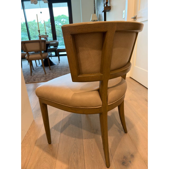 Gray Custom A. Rudin No. 781 Leather Gondola Dining Chairs For Sale - Image 8 of 9