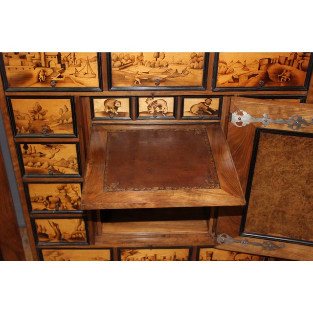 18th Century Swiss Walnut Cabinet with 17 Drawers For Sale - Image 6 of 18