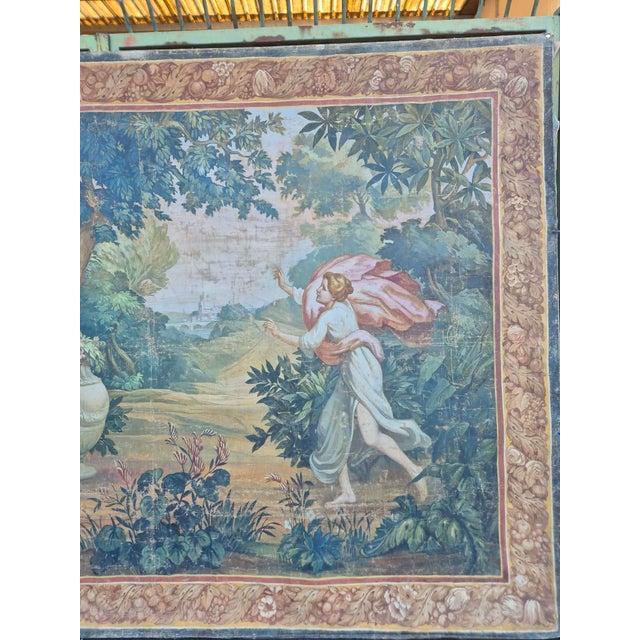 Unknown, Imitating a Tapestry, 1800s, Oil on Canvas For Sale - Image 4 of 12
