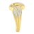 2020s 10K Yellow Gold 3/4 Cttw Channel Set Round and Baguette-cut Diamond Double Shank Bypass Ring (J-K Color, I1-I2 Clarity), Size 7.25 For Sale - Image 5 of 8