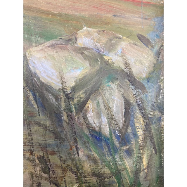 1960s Spring Plowing Martha's Vineyard Painting by Jean Spencer For Sale - Image 13 of 15