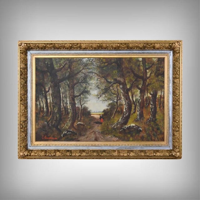 Lucie Gourdon, Walk in the Undergrowth, Oil on Canvas, 1896 For Sale - Image 16 of 16