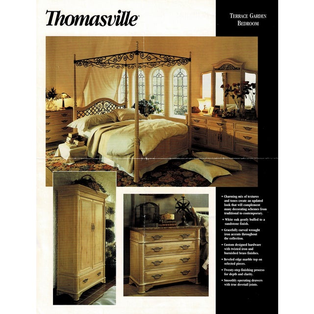 1990s Thomasville "Terrace Garden Collection" FourPoster QueenSize