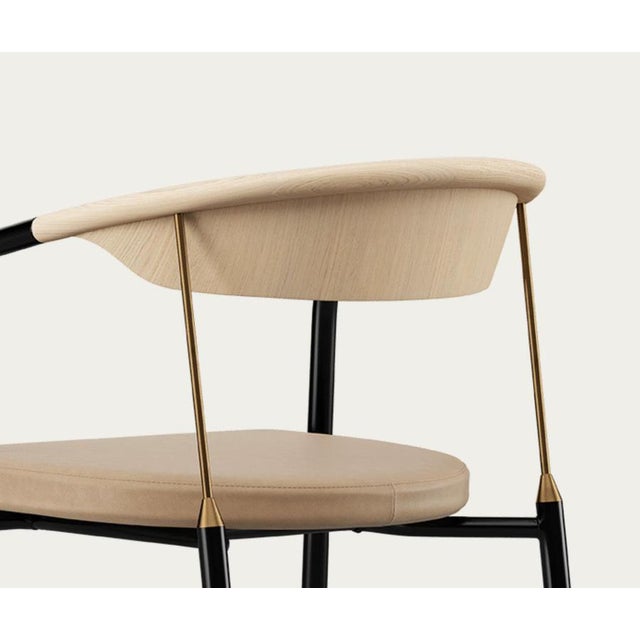 Wood Chairman Chair in Oak with Upholstery in Lime by Henrik Tengler for One Collection For Sale - Image 7 of 15