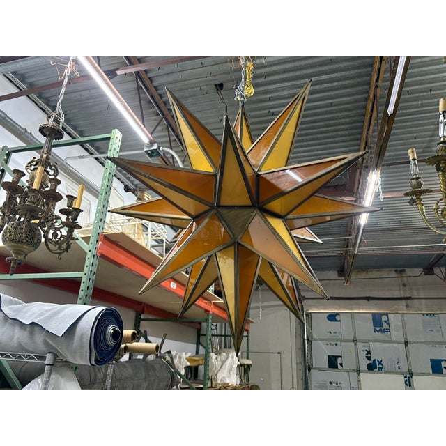 Late 20th Century Monumental Star Shaped Chandelier For Sale In Houston - Image 6 of 8