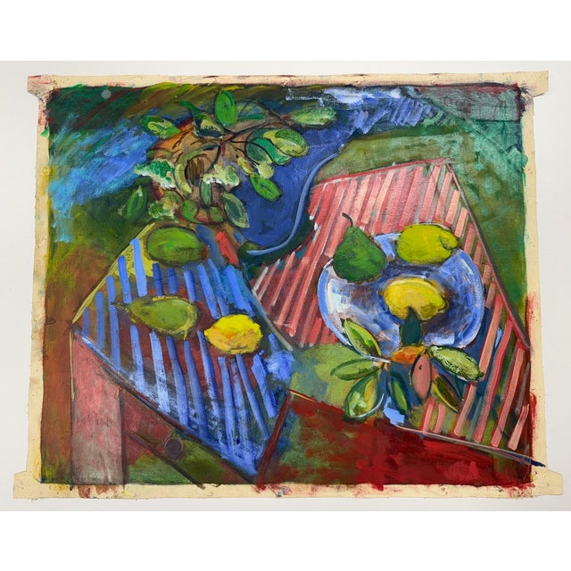 20th Century, Untitled, Post-Impressionist, Colorful Still Life, Oil Painting on Canvas Cloth, Artist Uknown For Sale In Jacksonville, FL - Image 6 of 13