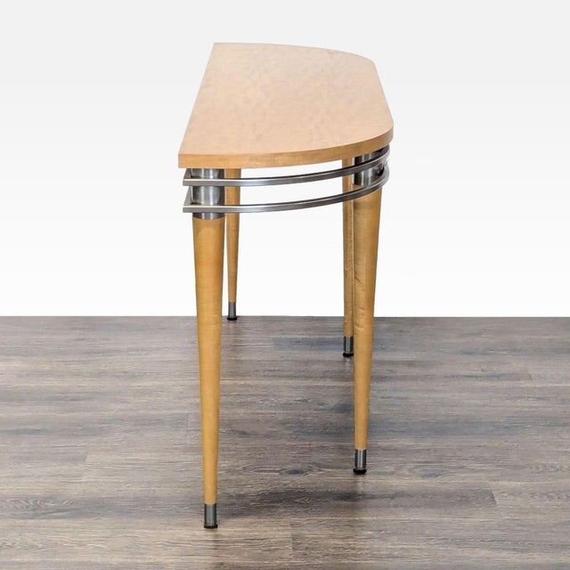 Ethan Allen Ethan Allen Radius Console Table in Light Blond For Sale - Image 4 of 7