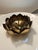 Indian Large Mid 20th Century Feldman Brass Lotus Flower Candle Holder. 5 " D X 2.25" H For Sale - Image 3 of 5