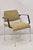 Vintage Sculpted Chrome Frame Post Mid Century Modern Office Arm Chair For Sale - Image 12 of 12