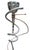 1990s Post-Modern Memphis Style Torchier Floor Lamp Sculptural Design Copper Aluminum For Sale - Image 18 of 18