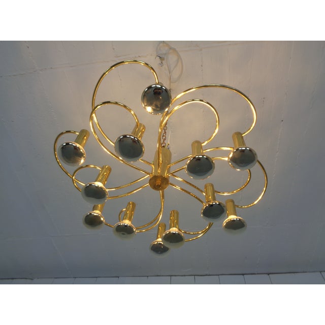 Large Golden Ceiling Light from Cosack, Germany, 1970s For Sale - Image 10 of 18