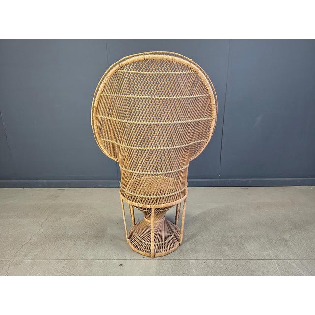 1970s Vintage Wicker Peacock Chair, 1970s For Sale - Image 5 of 16