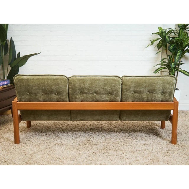 Mid 20th Century Styled After Danish Domino Mobler Teak Sofa, Newly Upholstered For Sale - Image 9 of 12