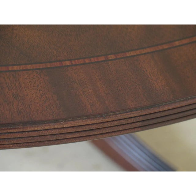 Henkel Harris Model #5240 Round Mahogany #29 Finish Coffee Table For Sale In Philadelphia - Image 6 of 10