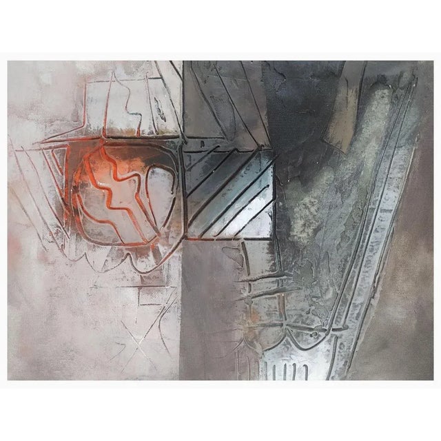 Hector Ramirez Ortega, Composition, 1990, Mixed Media on Canvas For Sale - Image 6 of 6