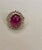 Red 7 Carat Oval Cut Cabochon Pink Tourmaline 14 Karat Yellow Gold Ring For Sale - Image 8 of 18
