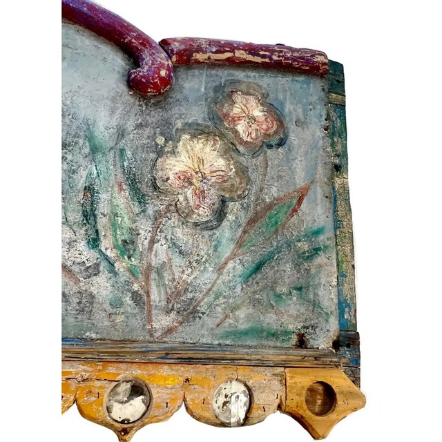 French Vintage Parisian Carnival Wood Panel For Sale - Image 3 of 7