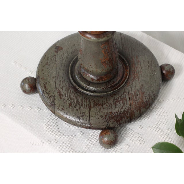 Art Deco 1930s Art Deco Wood Plant Stand With Ball Feet For Sale - Image 3 of 10