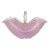 Vintage Murano Large Pink Opalescent Gold Flecks Diamond Quilted Italian Art Glass Basket Flower Vase For Sale