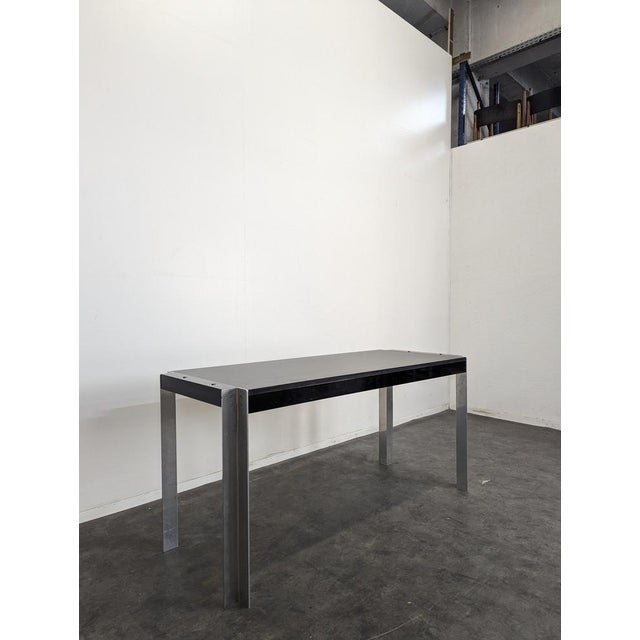Aluminum and Wood Desk by Georges Frydman for E.F.A, in Very Good conditions.