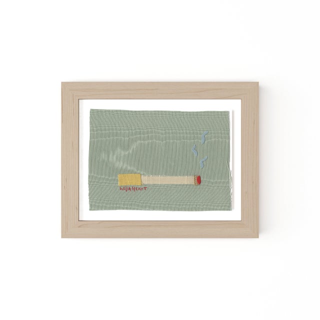 Willa Heart Pearl the Dijon Cigarette by Willa Heart in Natural Frame, Mini Art Print For Sale - Image 4 of 4