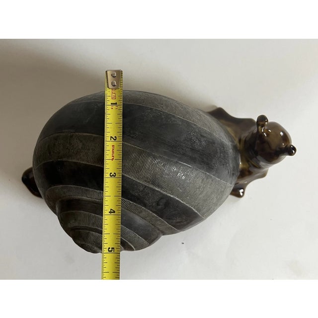 Vintage Anthony Freeman McFarlin California Pottery 11" Snail Figurine For Sale - Image 4 of 7