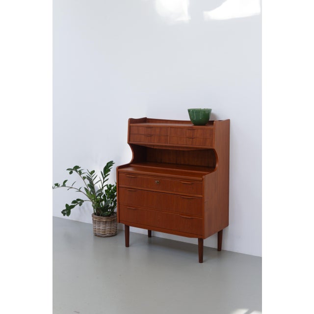 Brown Mid-Century Danish Teak Vanity Dresser, 1960s For Sale - Image 8 of 18