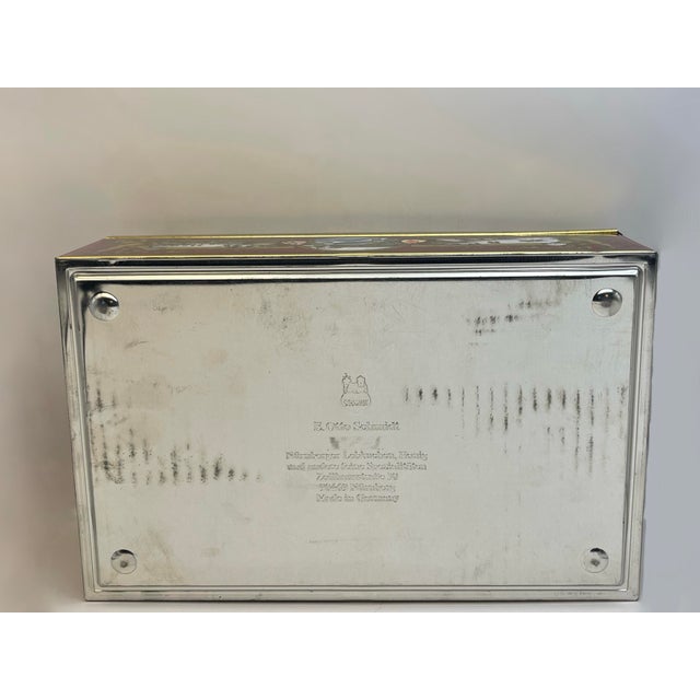 Mid 20th Century Red & Gold Schmitt Scenic Tin Box For Sale In Jacksonville, FL - Image 6 of 6