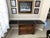 Vintage 70s American Traditional Walnut Flip-Top Rolling Server Console For Sale - Image 9 of 12
