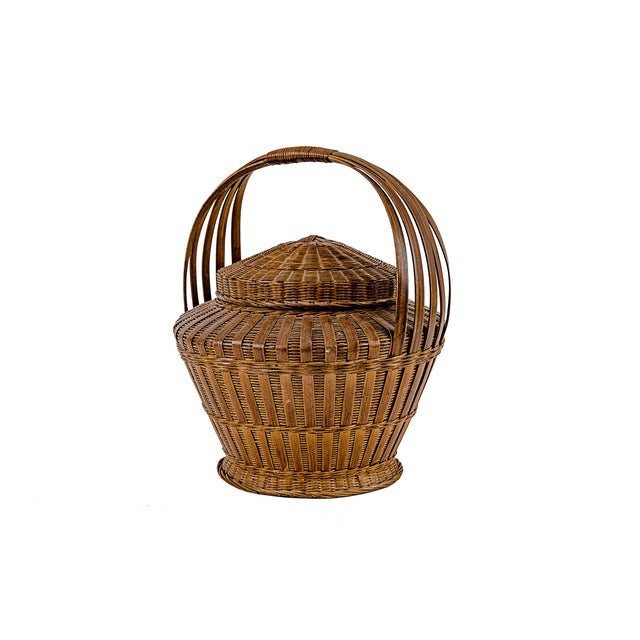 Chinoiserie Vintage Chinese Wedding Basket For Sale - Image 3 of 12