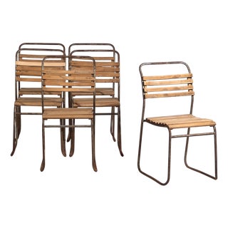 Vintage Outdoor Chairs, 1920, Set of 6 For Sale