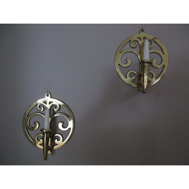 Vintage Brass Wall Candle Holders a Pair Chairish
