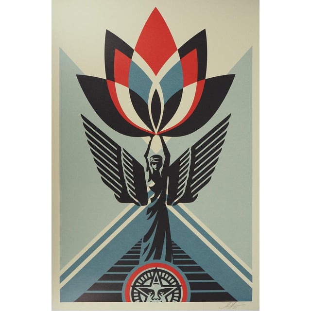 Shepard Fairey, Lotus Angel, Lithograph For Sale - Image 9 of 9