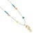 Turquoise Summer Magic Seahorse & Shell Beaded Necklace For Sale - Image 8 of 11