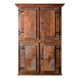 Portuguese 18th Century Carved Solid Chestnut Cabinet For Sale