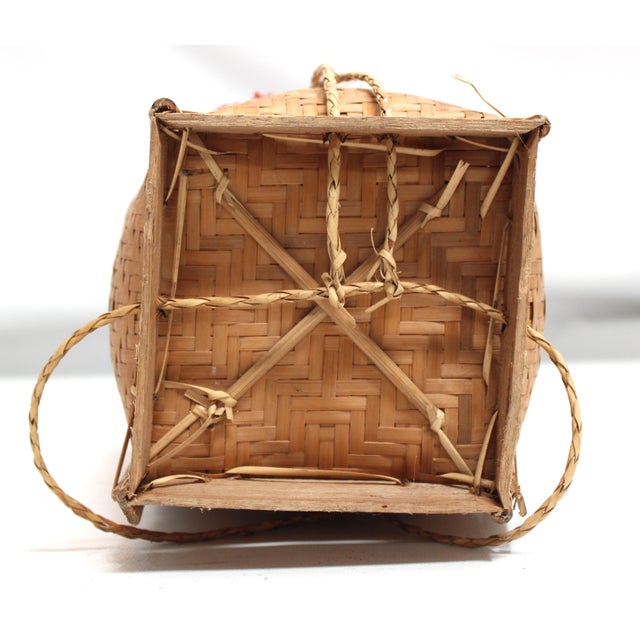 Wicker Woven Basket B For Sale - Image 9 of 11