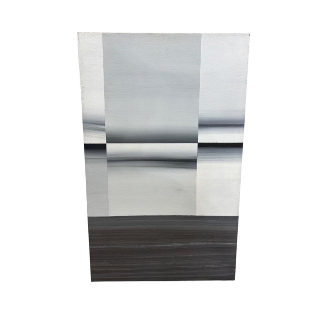 Textile Nicole Mouracade Nim Abstract Acrylic on Canvas Set of 4 Panels For Sale - Image 7 of 11