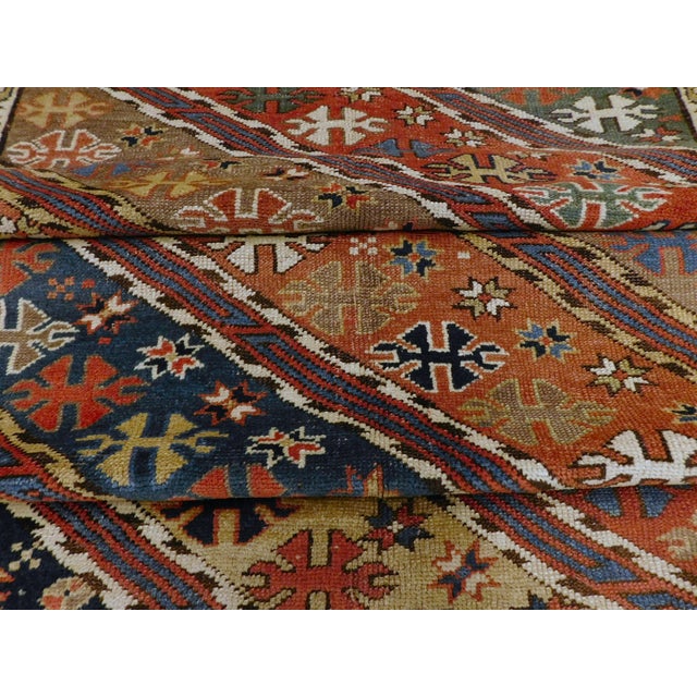 Antique Hand-Knotted Caucasian Gendje Gallery Rug. 4'7"x 9'3" For Sale - Image 15 of 15