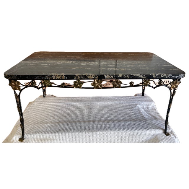 Edgar Brandt Style French Art Deco Wrought Iron Dining Table & 6 Chairs For Sale - Image 13 of 13